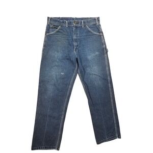 KEY IMPERIAL‎ Carpenter Jeans Blue Denim Relaxed Fit Work vintage Mens Sz 30x 27
